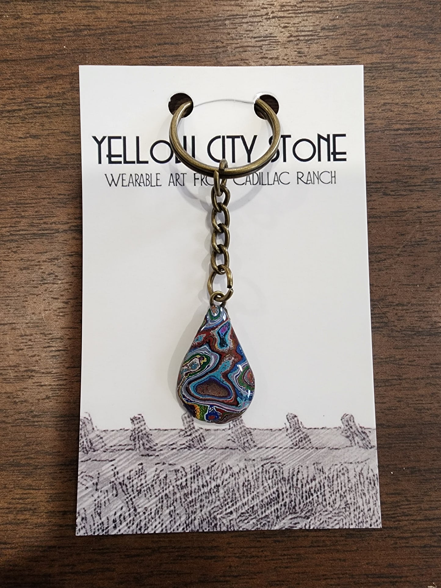 Paint Chip: Tear Drop Keychain
