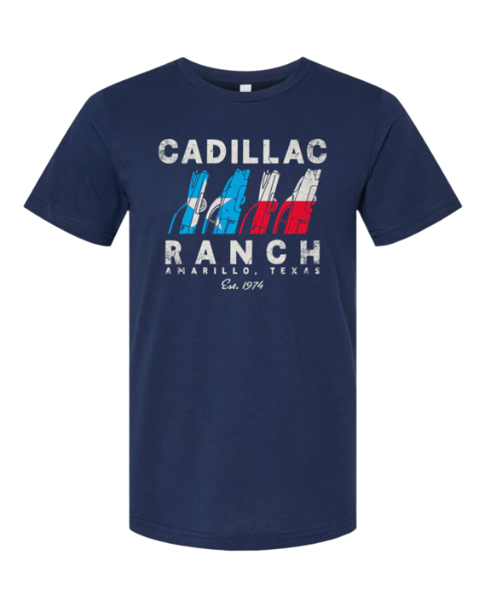T-Shirt: Navy CR Texas Flag