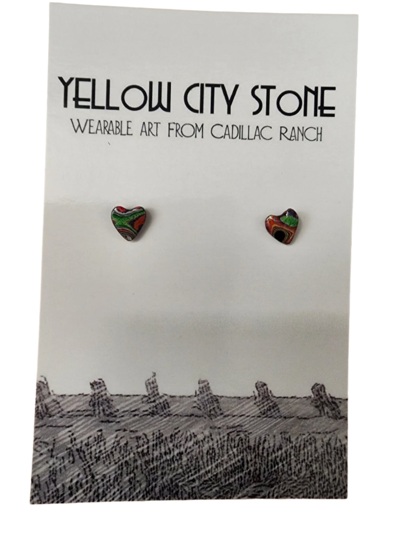 Paint Chip: Mini Heart Stud Earrings