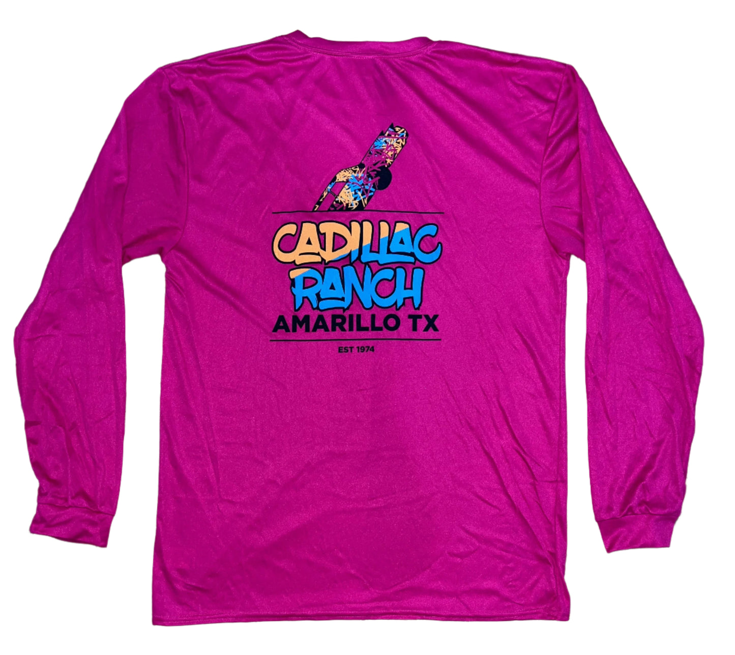 Long Sleeve T-Shirt: Hot Pink Graffiti Dry-Fit