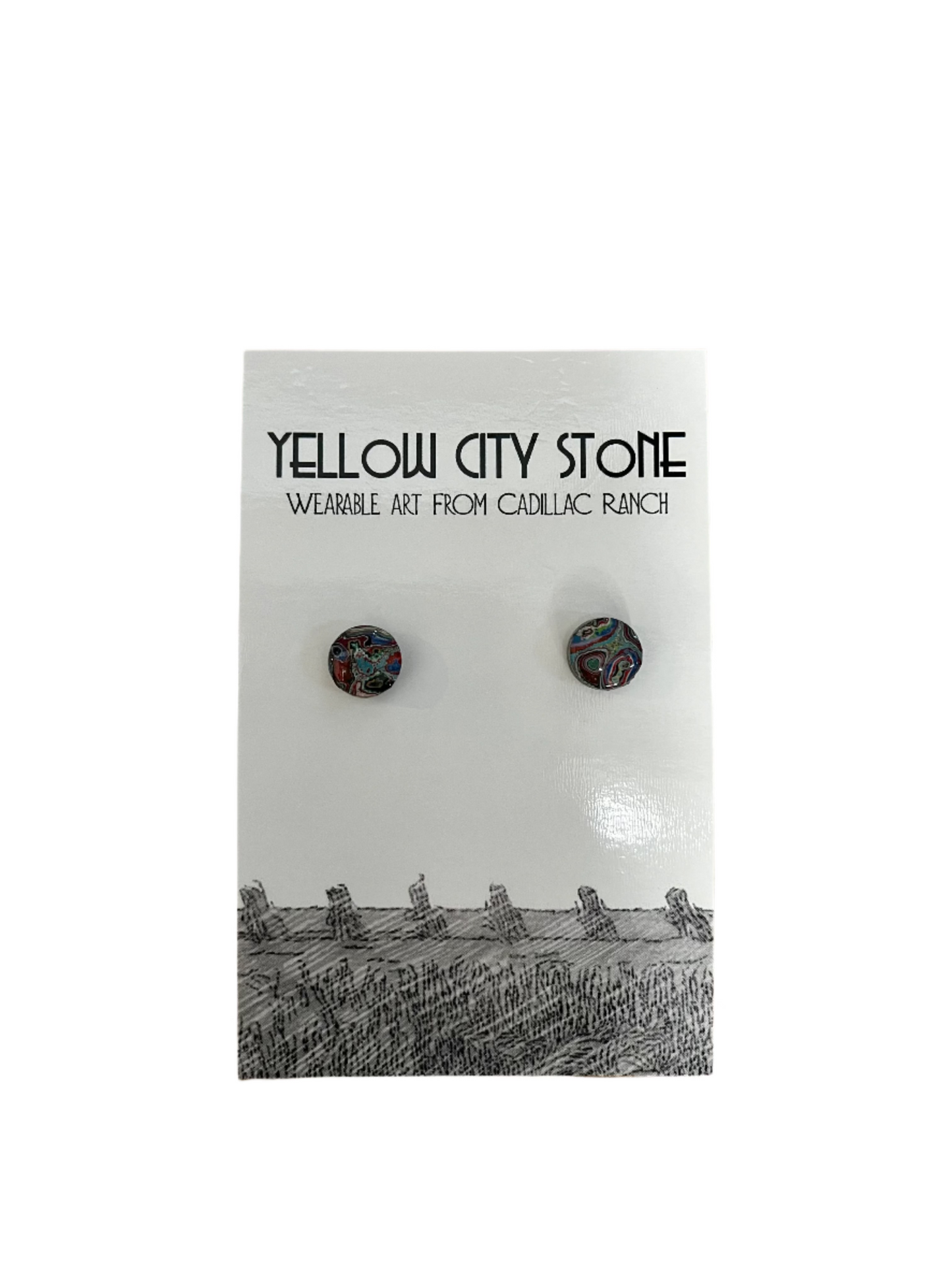 Paint Chip: Small Circle Stud Earrings