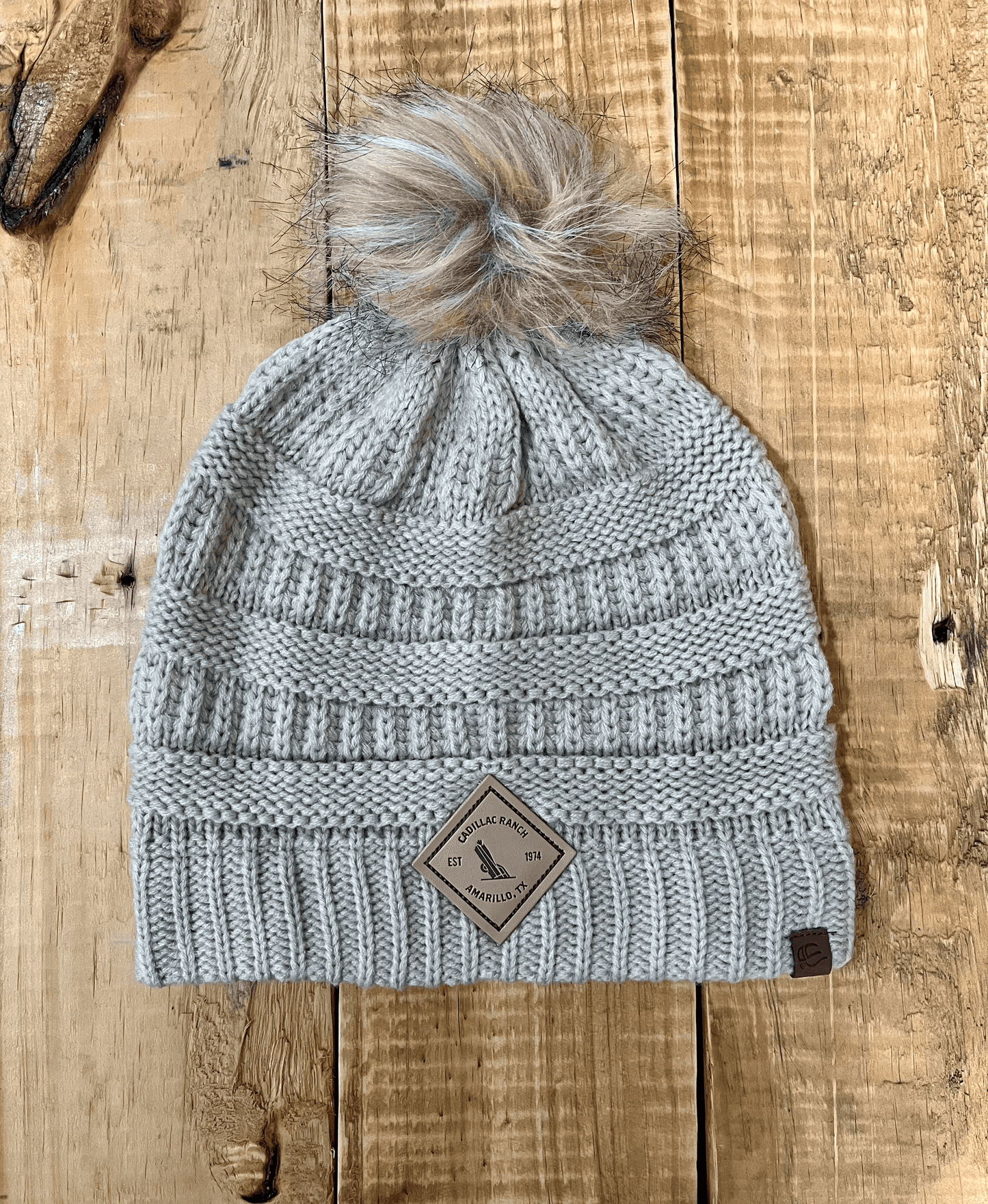 Ivory Beanie with Patch